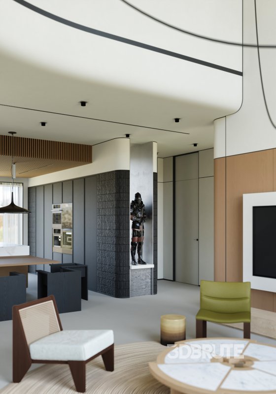 Villa living room and dining room Image 6