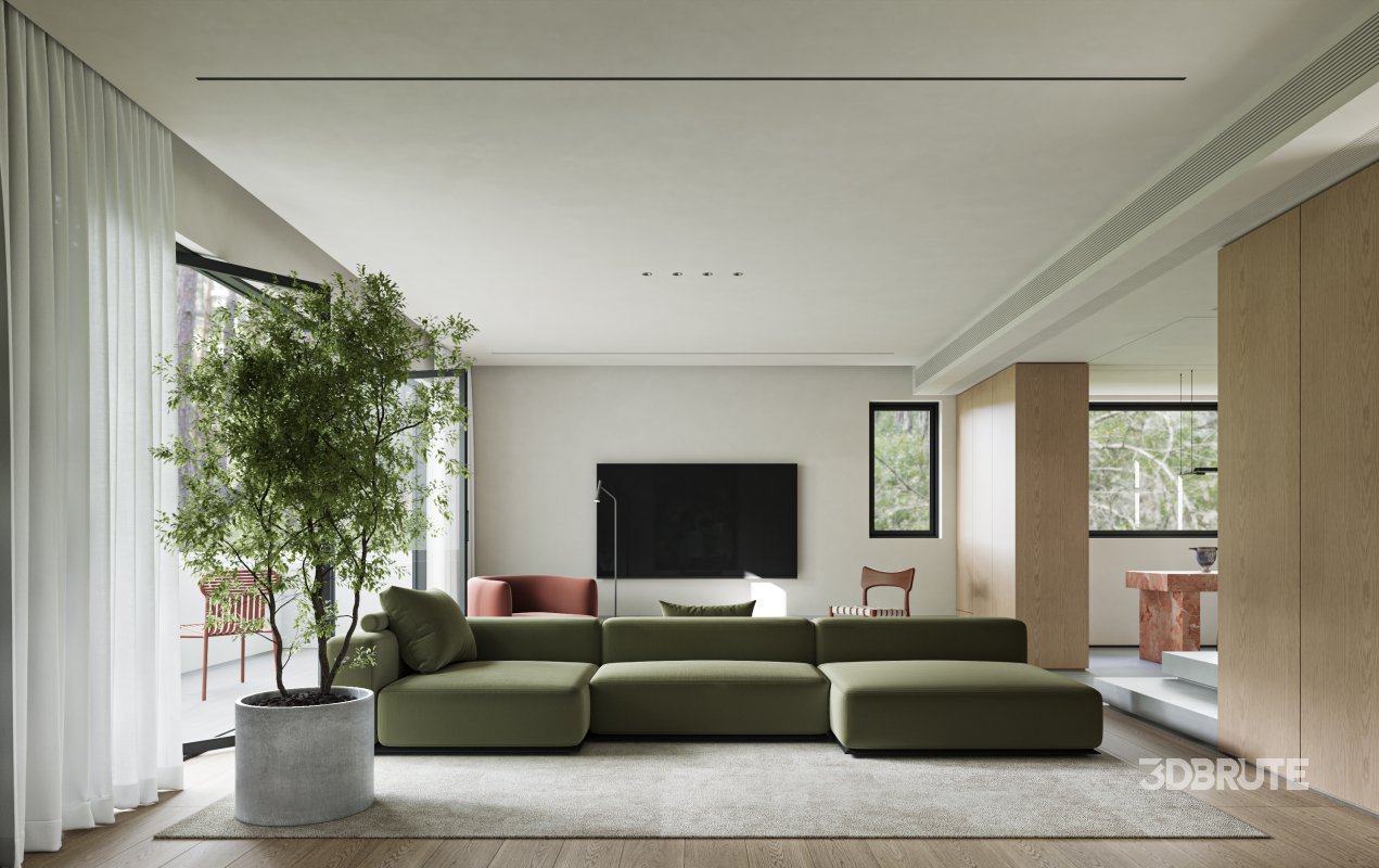 Modern living and dining room Image 4