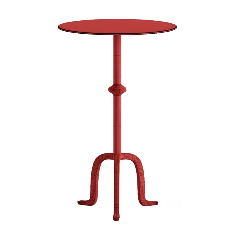 Leyla French Country Black Cast Iron Drink Side Table Image 2