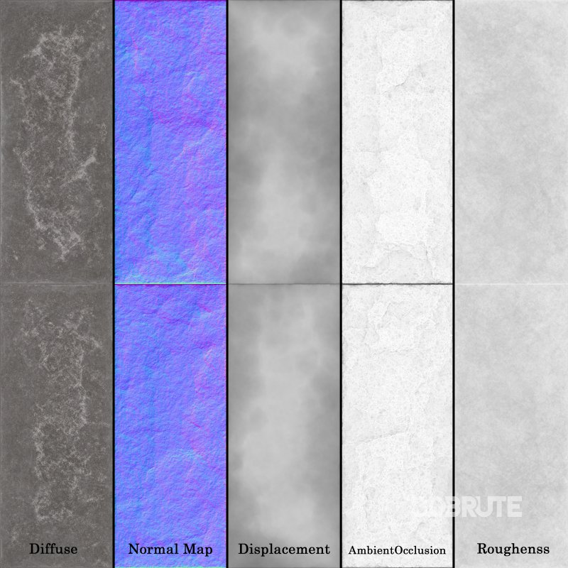 Rock Wall Tile 02 (Seamless) Image 8