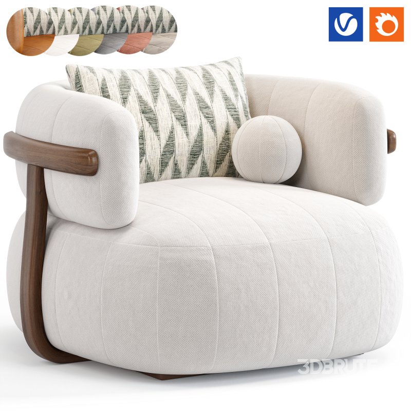 Doss Swivel Armchair By High Fashion Home Image 2