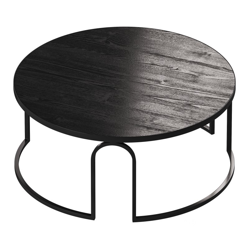 Hardin Oak Coffee Table – Full Black Image 8