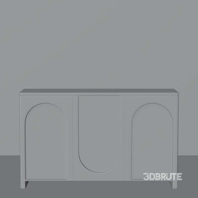 Modern Sculptural Console Table Image 4