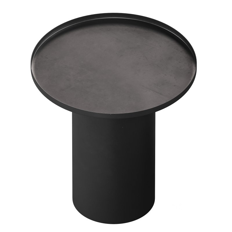 Fleksa round coffee table made of black metal Image 7