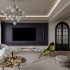 Classic luxury living room, dining room and kitchen - Thumbnail 4