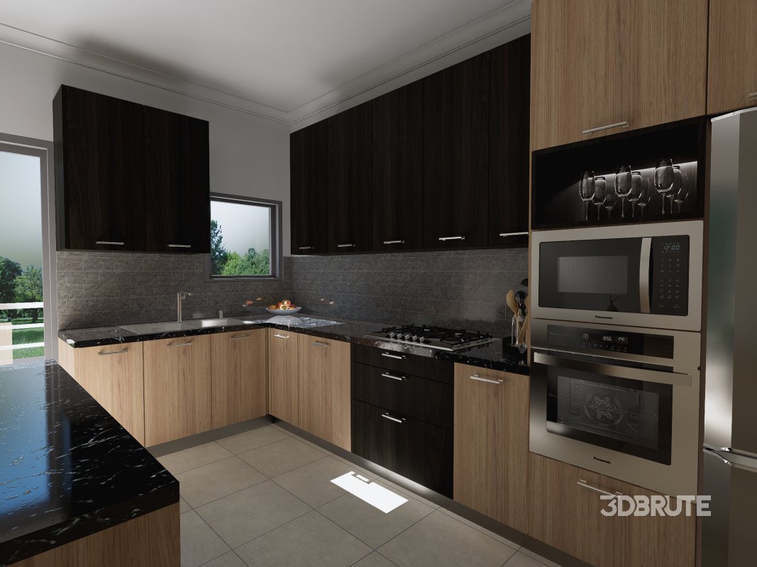 MODERN 3D KITCHEN DESIGN Image 3