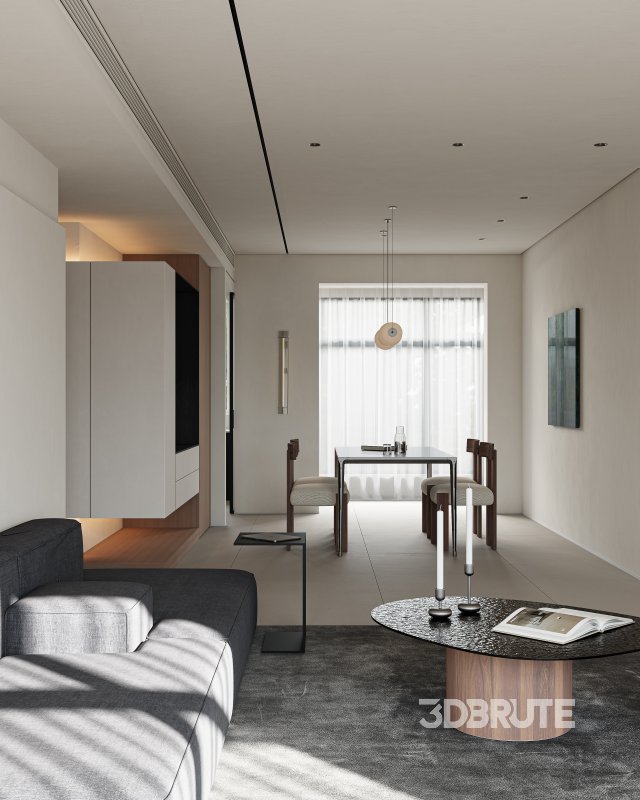 Modern living and dining room Image 4