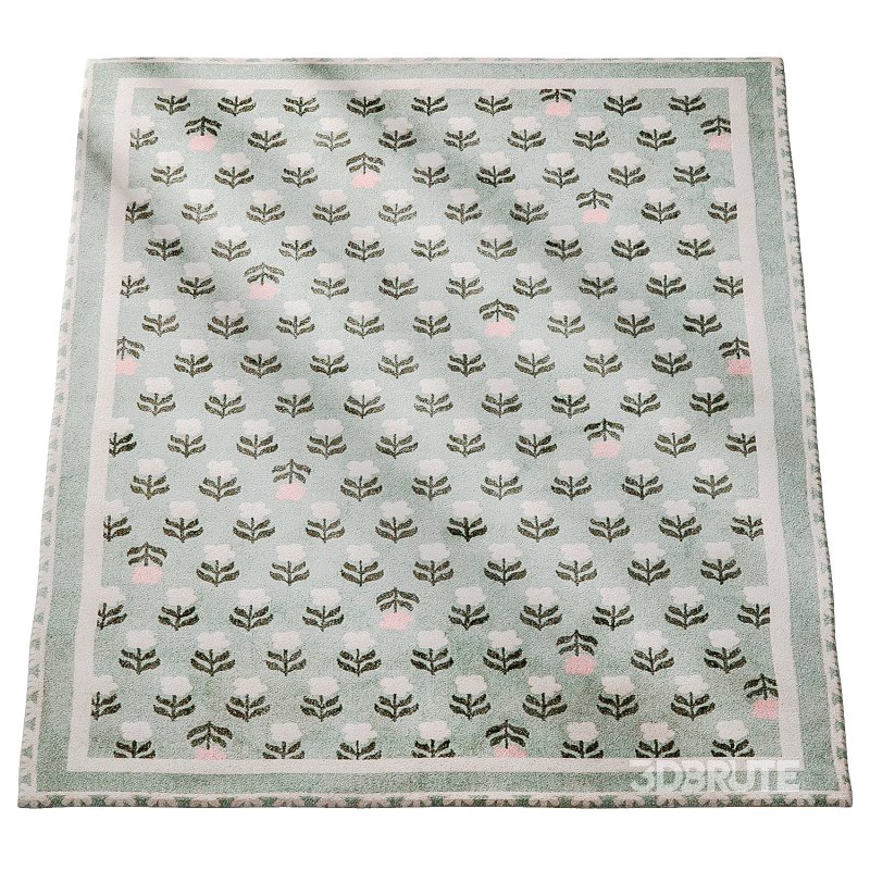 Kids Washable Flower Garden Rug Image 2