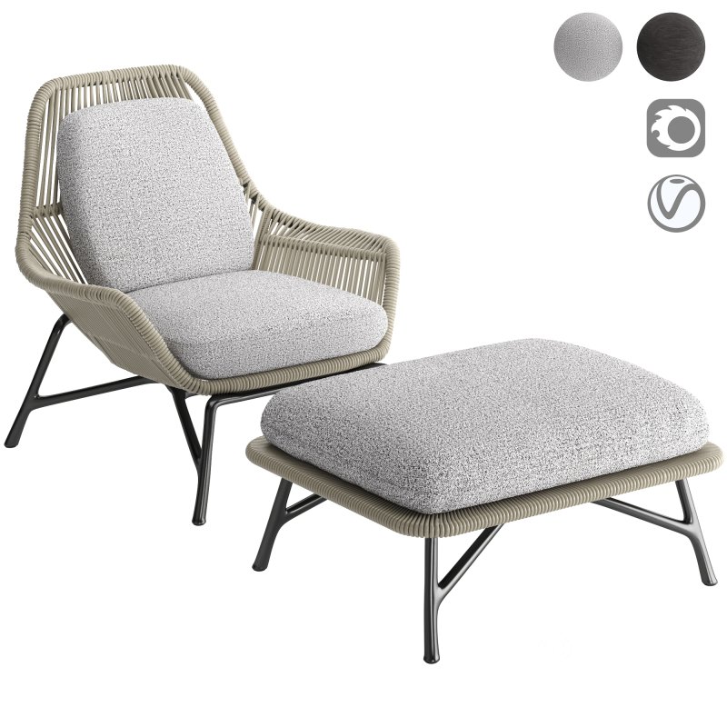 Minotti Prince Cord Indoor Amchair Image 1