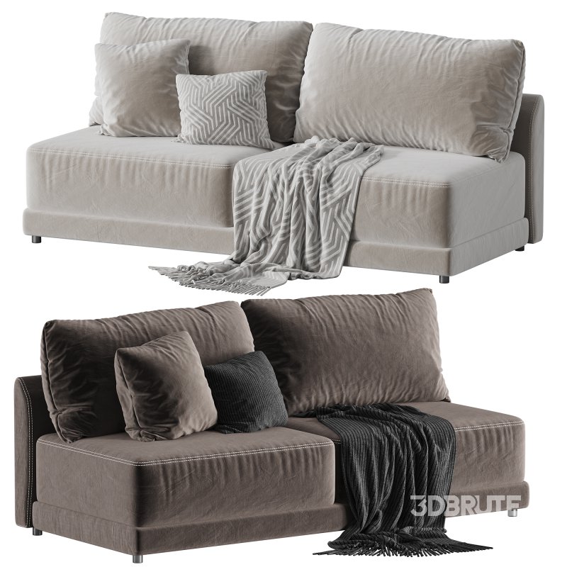 Gather Deep Armless Loveseat Image 3
