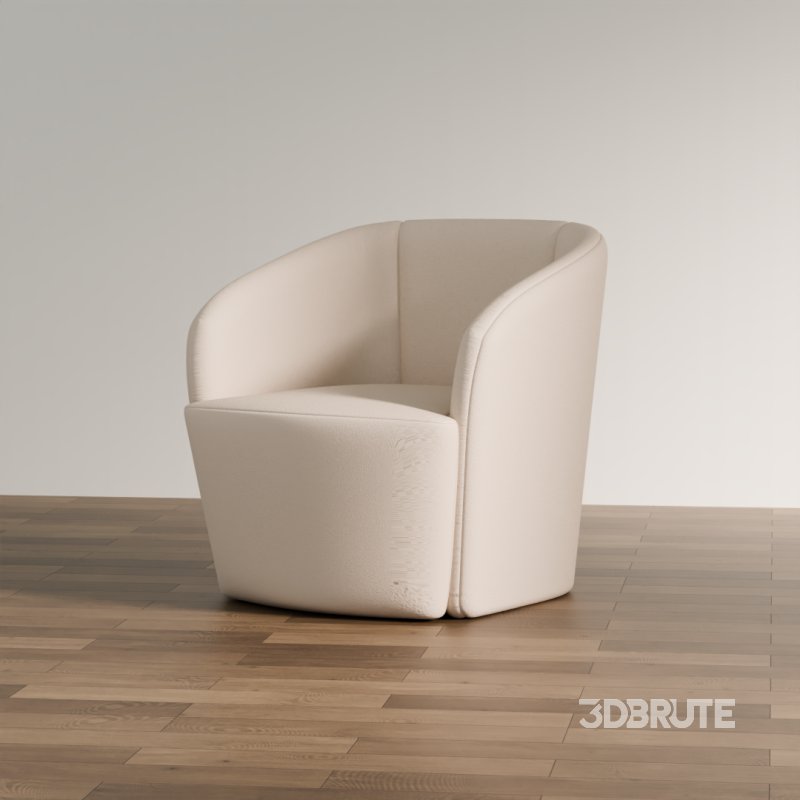 Modern Curved Lounge Chair Image 4