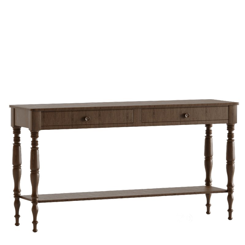 Woodbridge Leeward French Country Montserrat Hardwood Rectangular Console Table Image 2