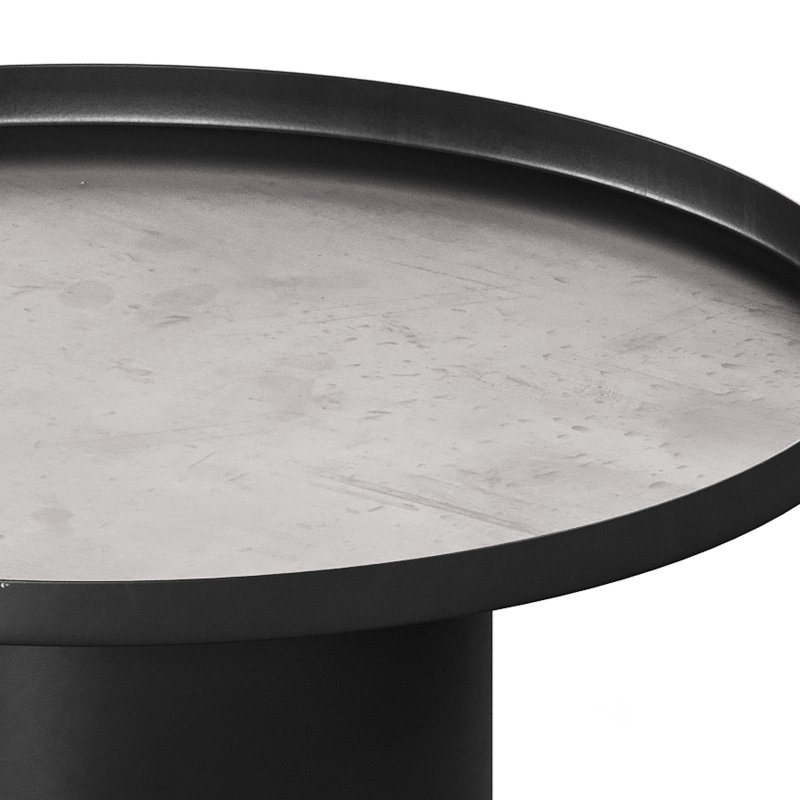 Fleksa round coffee table made of black metal Image 12