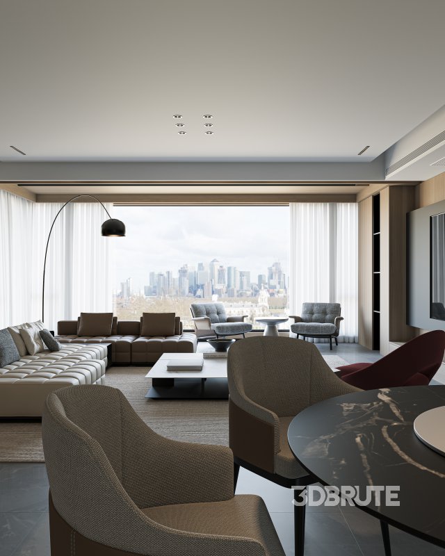 Modern living and dining room Image 6