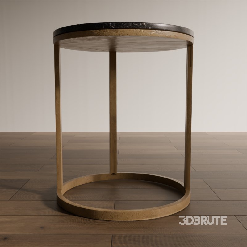 Round Marble Top Side Table Image 3