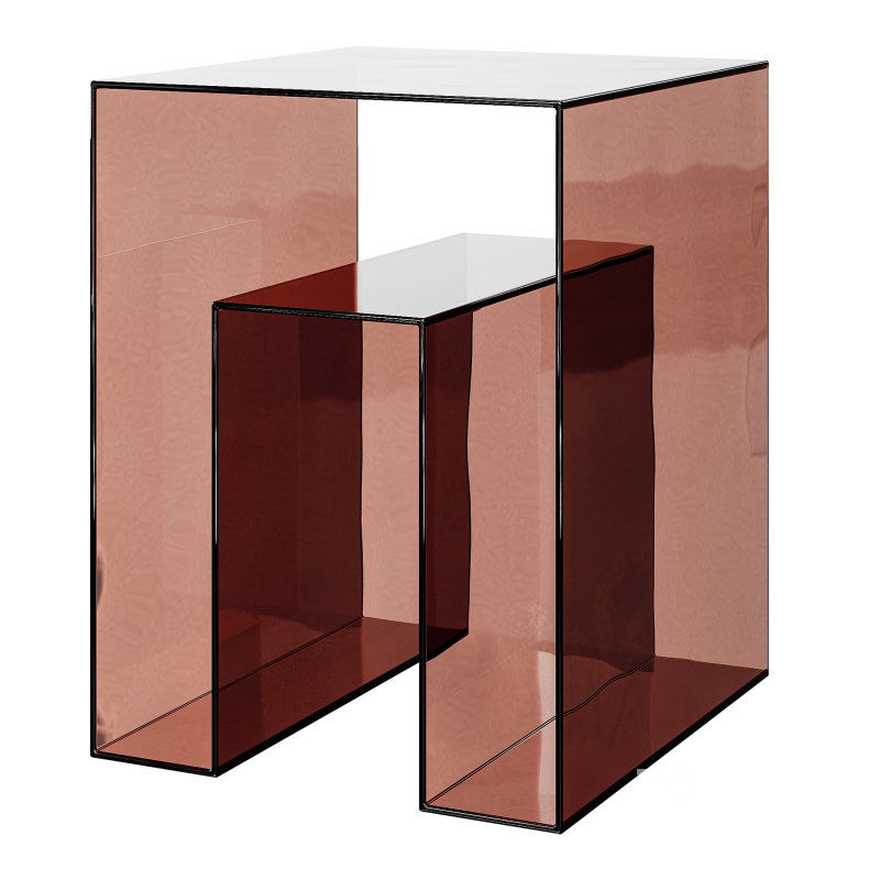 Square Acrylic Side Table – Acrylic – Storage Image 5