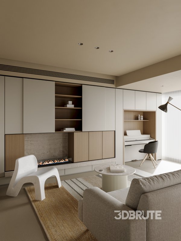 Modern living room dining room kitchen Image 5