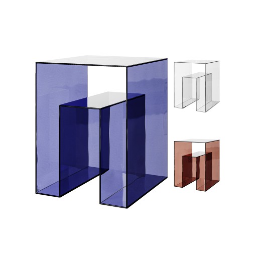 Square Acrylic Side Table – Acrylic – Storage