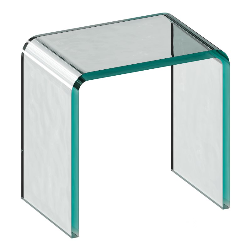 Minimalist Acrylic Side Table – Ottoman Image 5