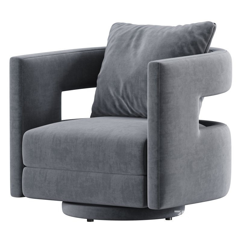 Eniel Upholstered Swivel Armchair Image 6