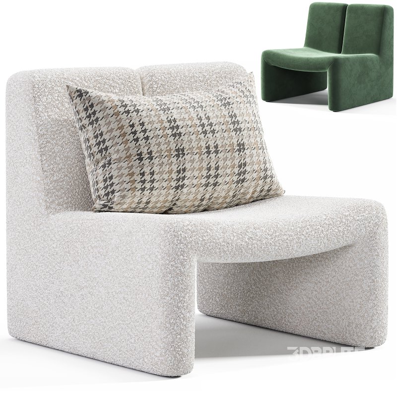 Dario Green Boucle Accent Chair By CB2 Image 2