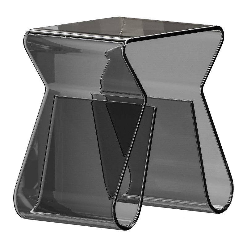 Acrylic Curve Edge Side Table – Minimalist Image 9