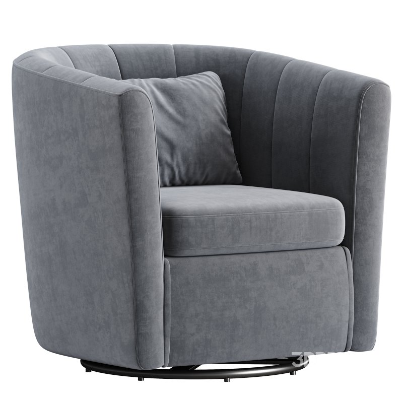 Ashworth Upholstered Swivel Barrel Chair Image 4