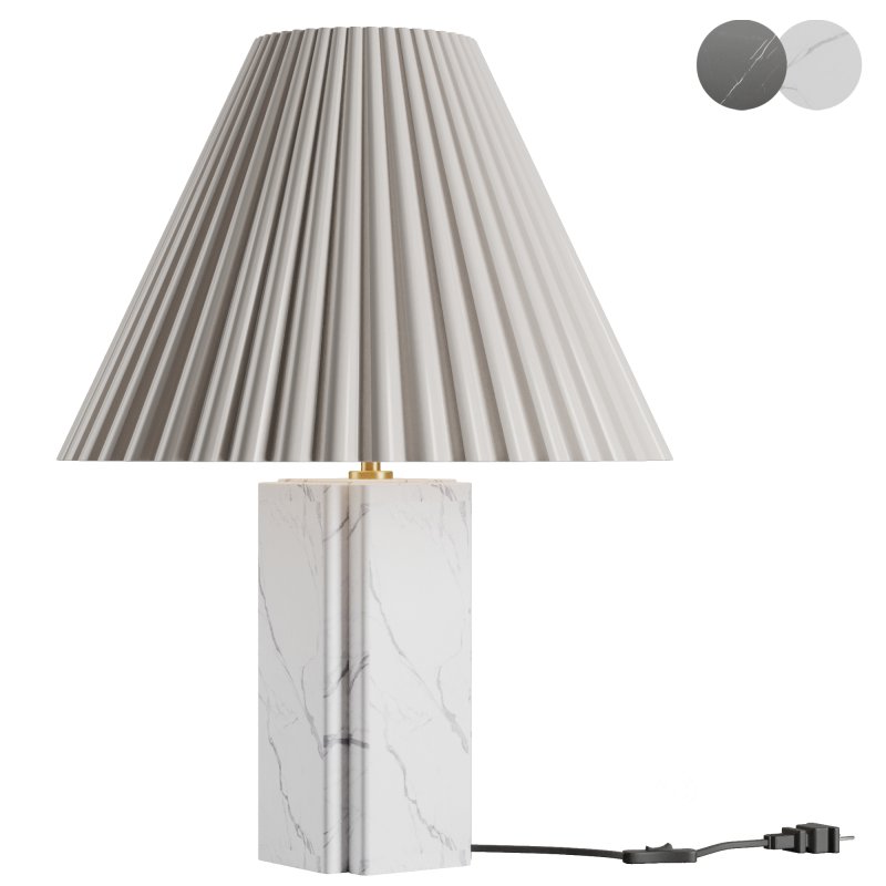 Bianca White Marble Table Lamp Image 2