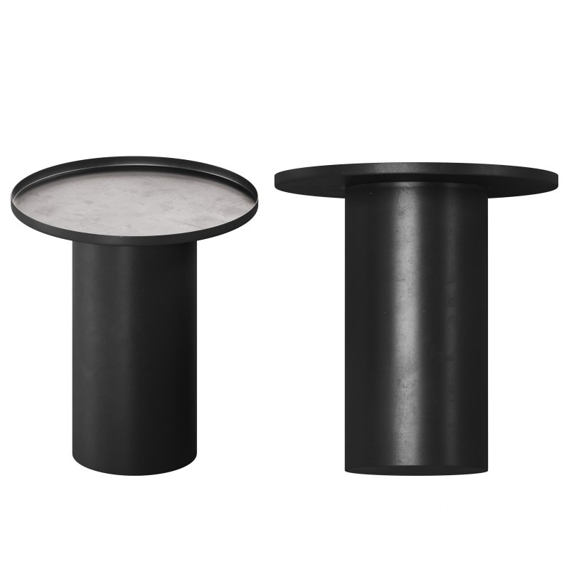 Fleksa round coffee table made of black metal Image 8