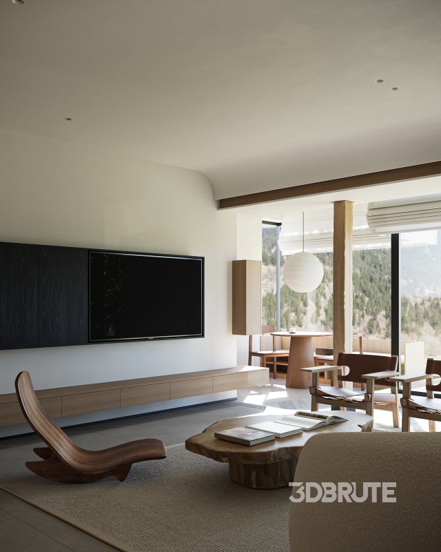 Modern living and dining room Image 3