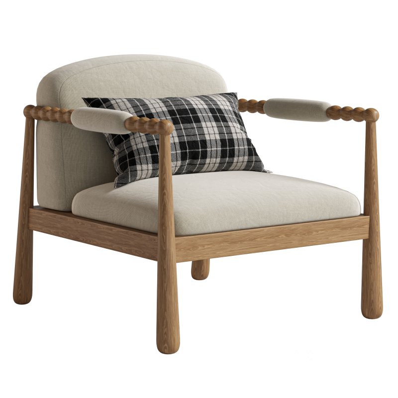 Pippa Leora Block Print Accent Chair Image 2