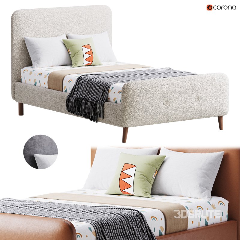 Flannelette Beige bed Image 1