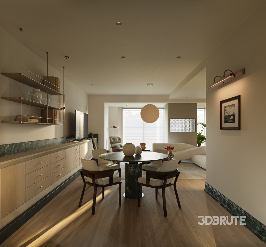 Modern living and dining room Image 3