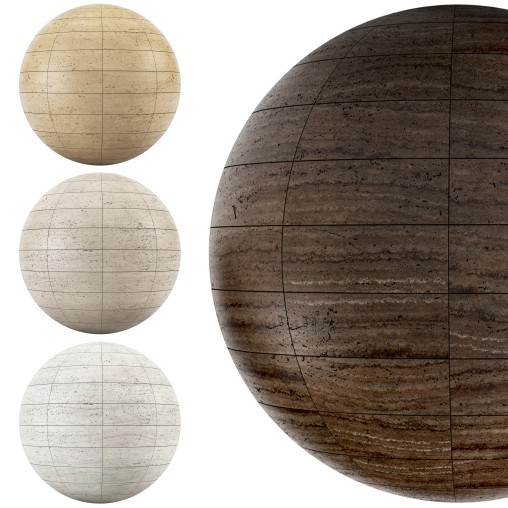 Travertine Stone Wall (Seamless)