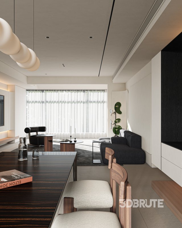 Modern living and dining room Image 3