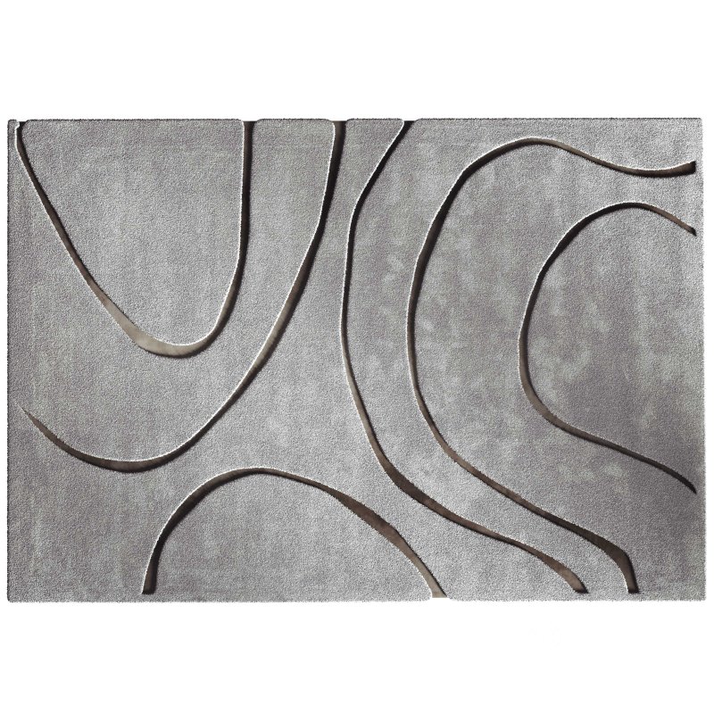 Quaoar Gray Wave Area Rug Image 4
