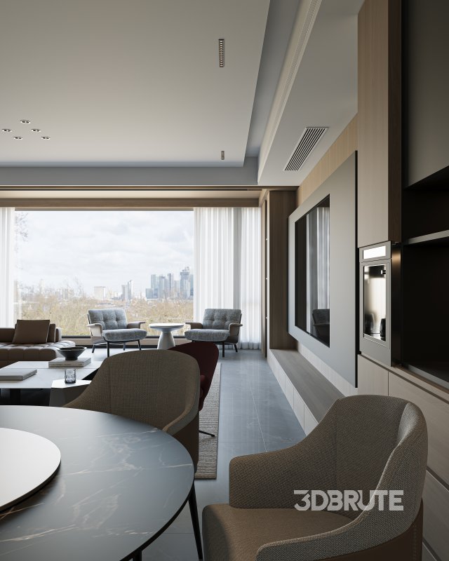 Modern living and dining room Image 5