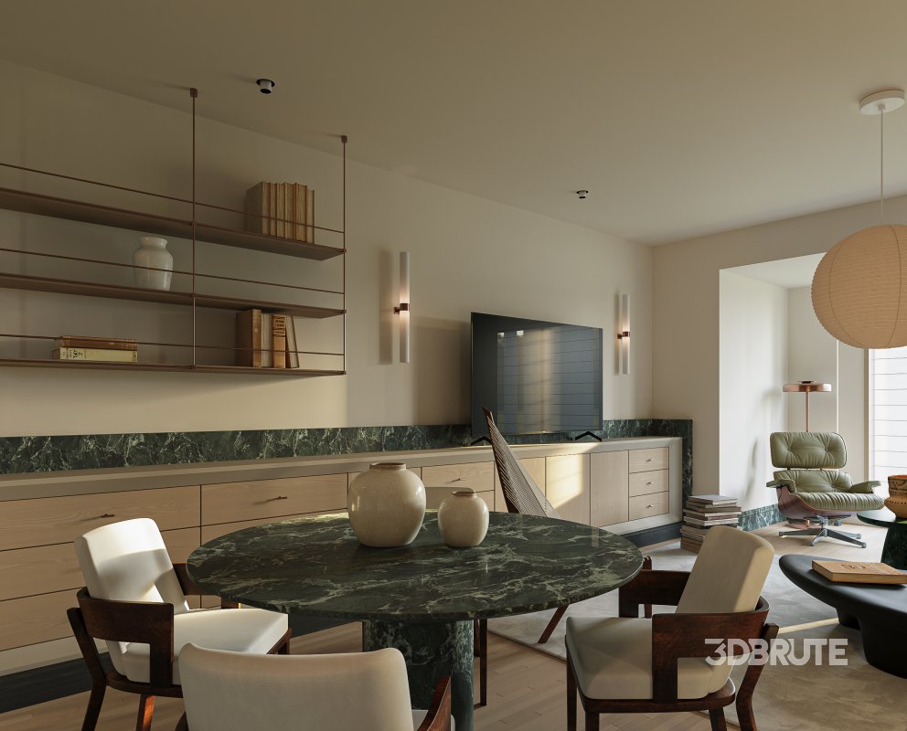 Modern living and dining room Image 4