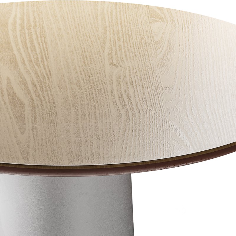 Polly Round Natural Coffee Table – White Image 12