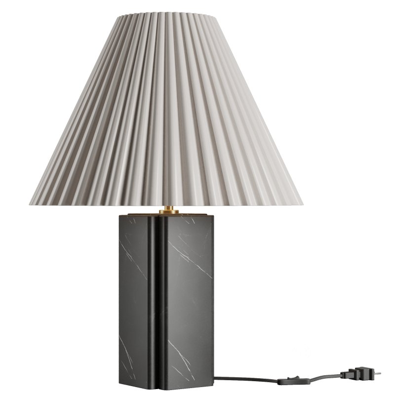 Bianca White Marble Table Lamp Image 4