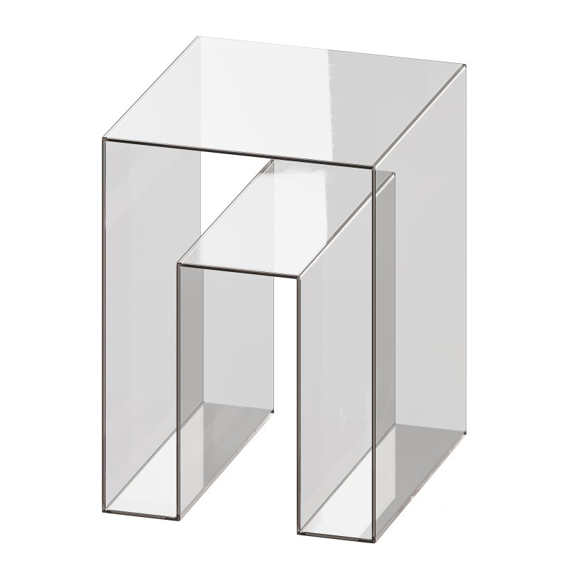 Square Acrylic Side Table – Acrylic – Storage Image 8