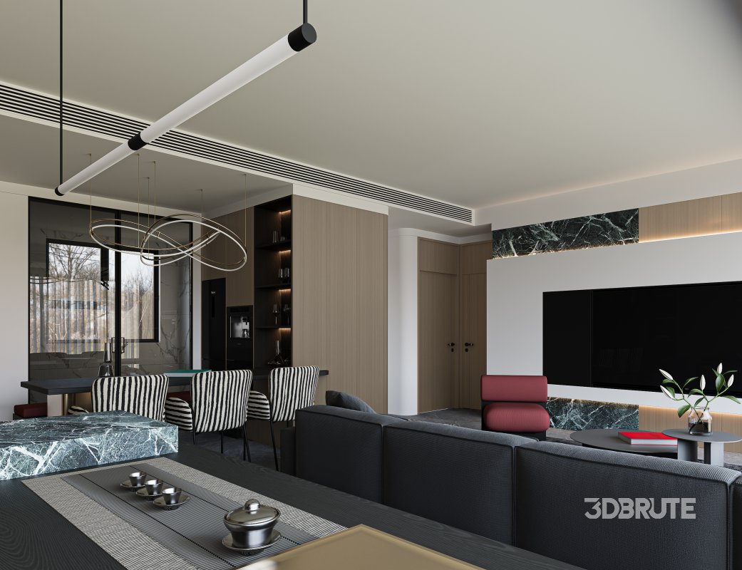 Modern living and dining room Image 4