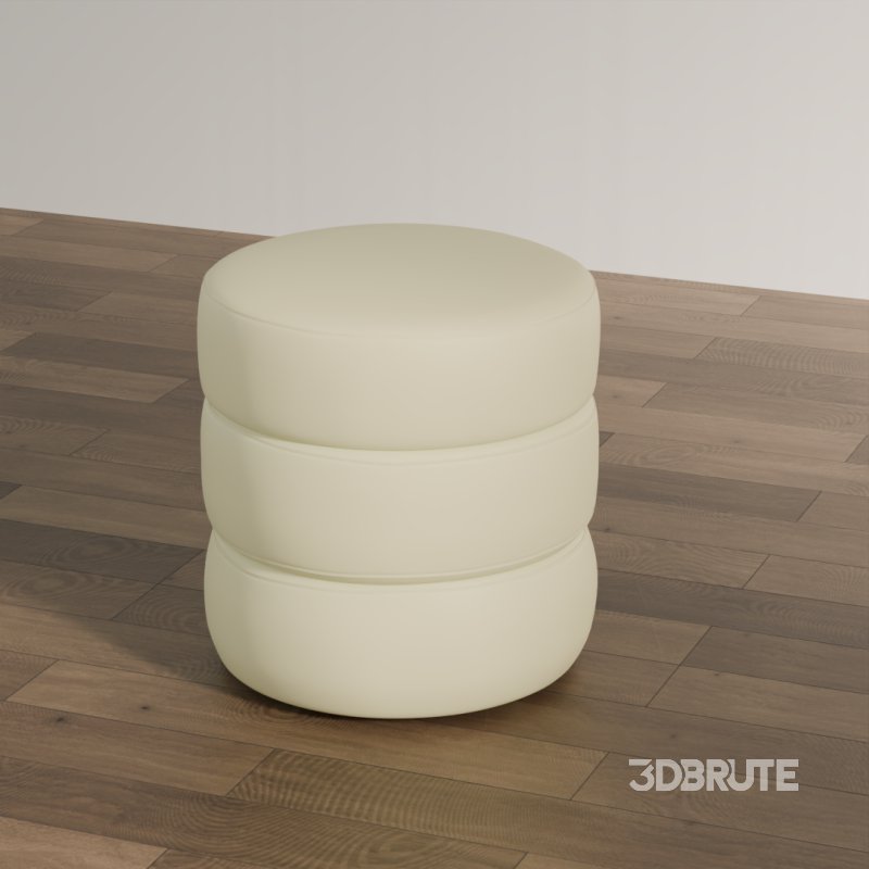 Modern Round Pouffe Image 4