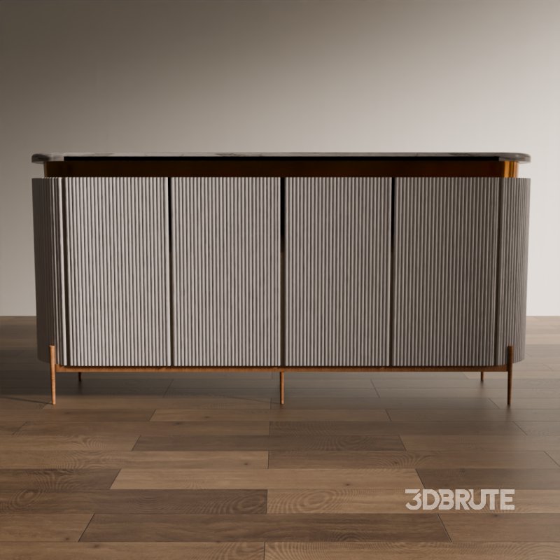 Modern Fluted Console Table Image 2