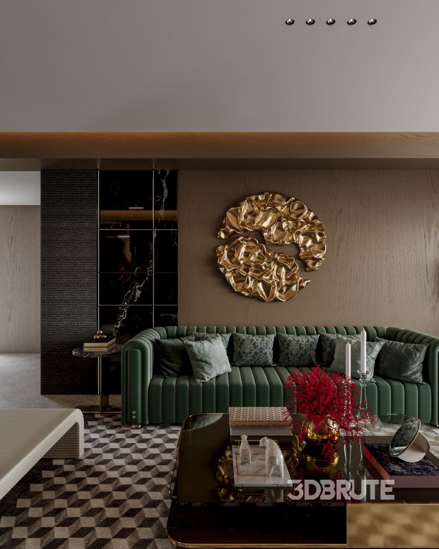 Luxurious living room and dining room Image 6