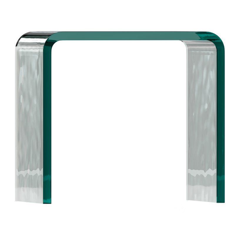 Minimalist Acrylic Side Table – Ottoman Image 2