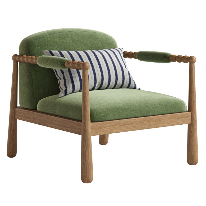 Pippa Leora Block Print Accent Chair Image 5