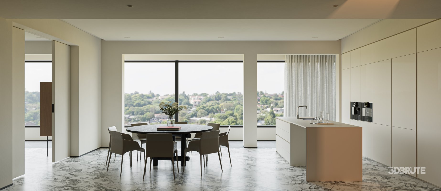 Modern living and dining room Image 2
