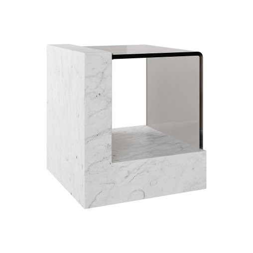 Creative Marble Side Table – Glass