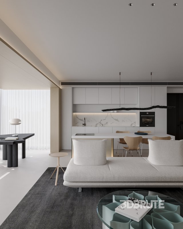 Modern living room dining room Image 4